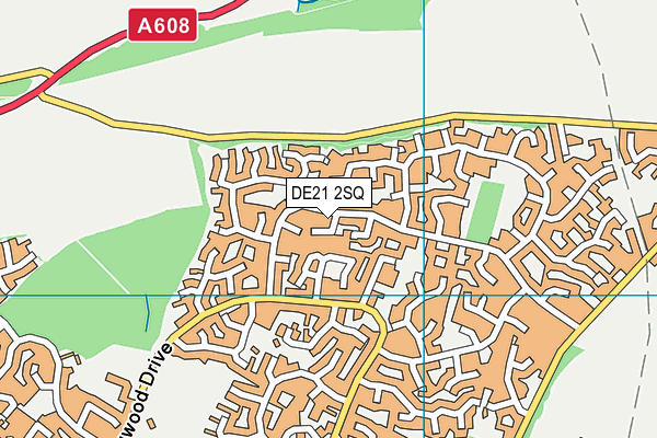 DE21 2SQ map - OS VectorMap District (Ordnance Survey)