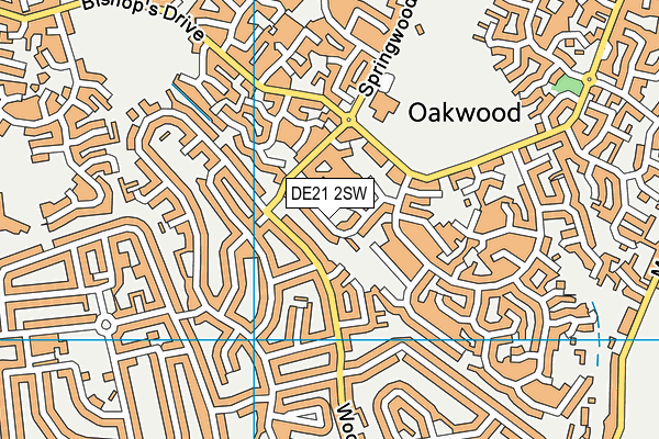 DE21 2SW map - OS VectorMap District (Ordnance Survey)