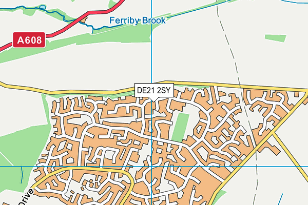 DE21 2SY map - OS VectorMap District (Ordnance Survey)