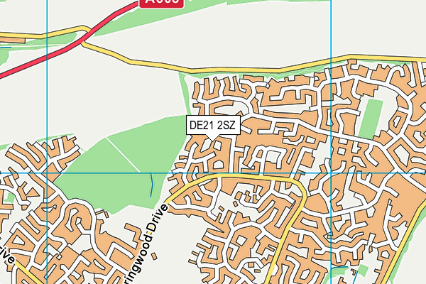 DE21 2SZ map - OS VectorMap District (Ordnance Survey)
