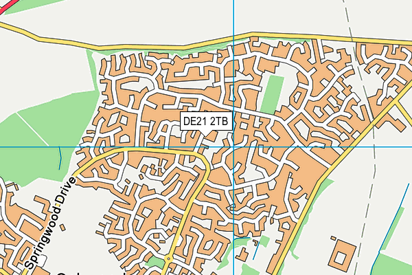 DE21 2TB map - OS VectorMap District (Ordnance Survey)