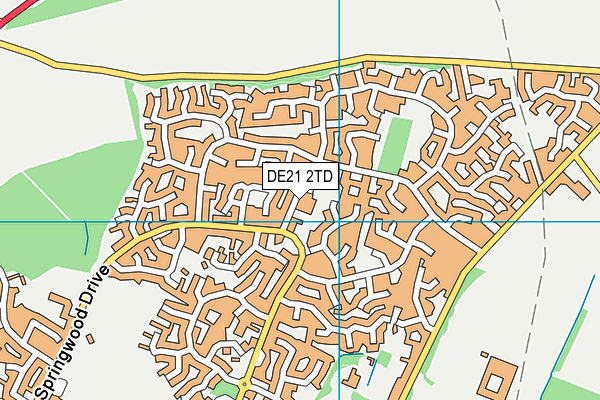 DE21 2TD map - OS VectorMap District (Ordnance Survey)