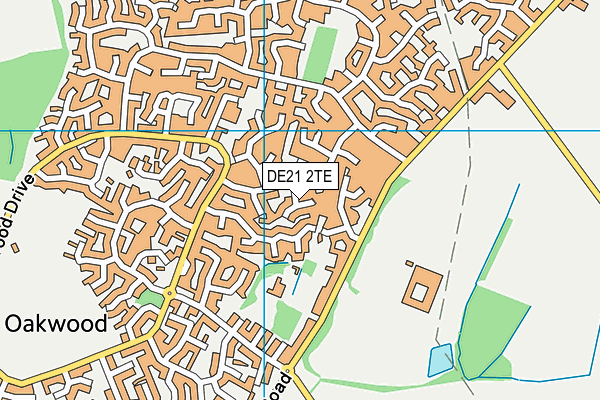 DE21 2TE map - OS VectorMap District (Ordnance Survey)