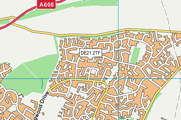 DE21 2TF map - OS VectorMap District (Ordnance Survey)