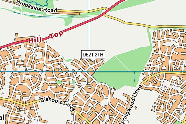 DE21 2TH map - OS VectorMap District (Ordnance Survey)