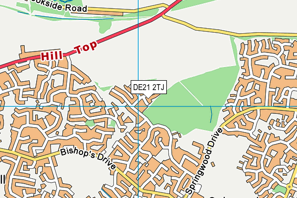DE21 2TJ map - OS VectorMap District (Ordnance Survey)