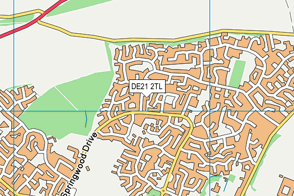 DE21 2TL map - OS VectorMap District (Ordnance Survey)