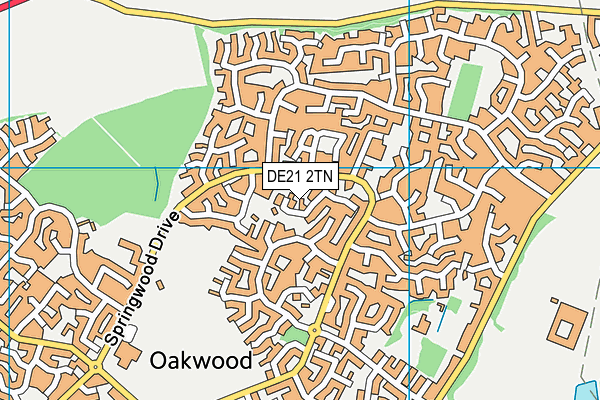 DE21 2TN map - OS VectorMap District (Ordnance Survey)