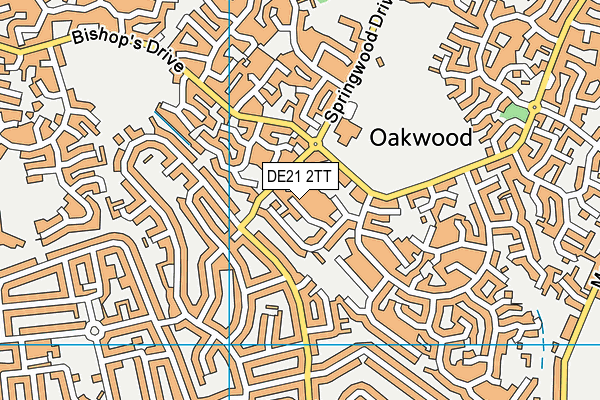 DE21 2TT map - OS VectorMap District (Ordnance Survey)