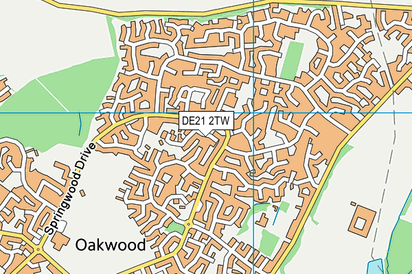 DE21 2TW map - OS VectorMap District (Ordnance Survey)