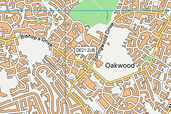 DE21 2UB map - OS VectorMap District (Ordnance Survey)