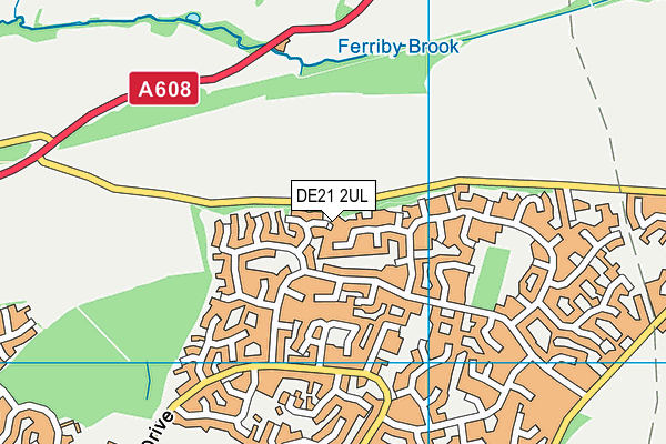 DE21 2UL map - OS VectorMap District (Ordnance Survey)