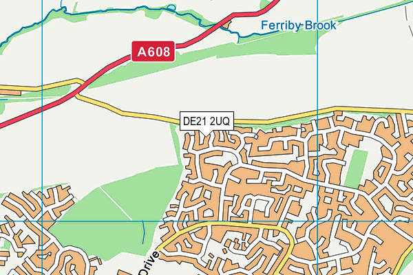 DE21 2UQ map - OS VectorMap District (Ordnance Survey)