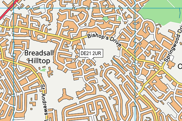 DE21 2UR map - OS VectorMap District (Ordnance Survey)