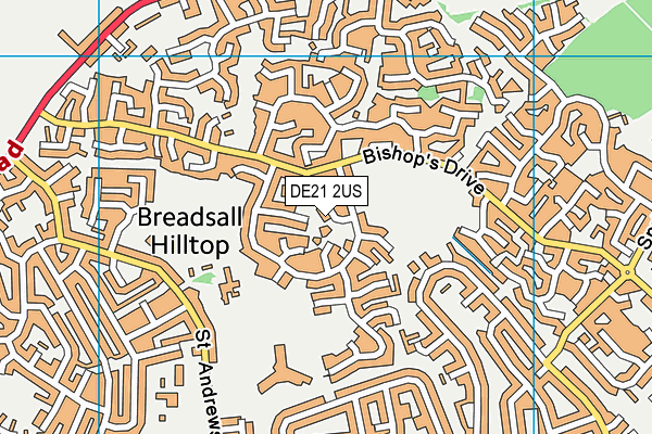 DE21 2US map - OS VectorMap District (Ordnance Survey)