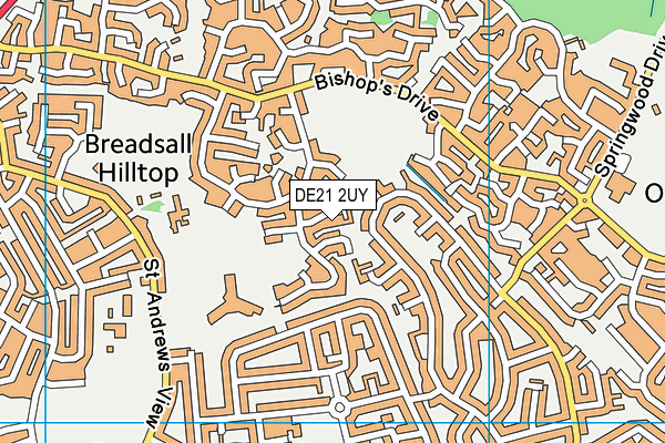 DE21 2UY map - OS VectorMap District (Ordnance Survey)