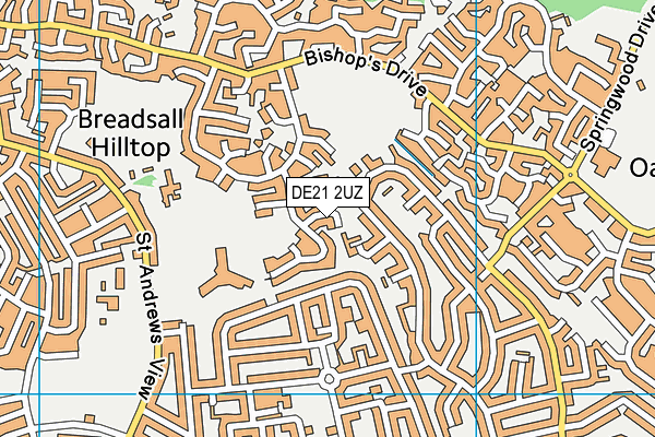 DE21 2UZ map - OS VectorMap District (Ordnance Survey)