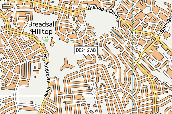 DE21 2WB map - OS VectorMap District (Ordnance Survey)