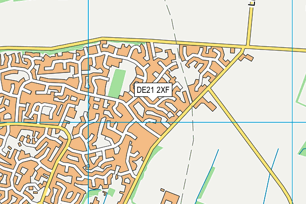 DE21 2XF map - OS VectorMap District (Ordnance Survey)