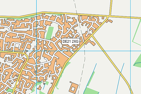 DE21 2XG map - OS VectorMap District (Ordnance Survey)