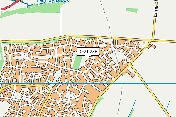 DE21 2XP map - OS VectorMap District (Ordnance Survey)