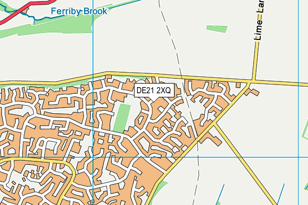 DE21 2XQ map - OS VectorMap District (Ordnance Survey)