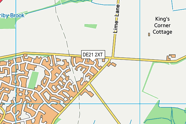 DE21 2XT map - OS VectorMap District (Ordnance Survey)