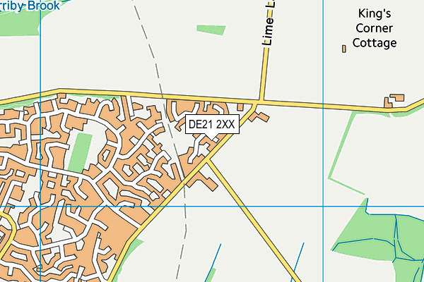 DE21 2XX map - OS VectorMap District (Ordnance Survey)