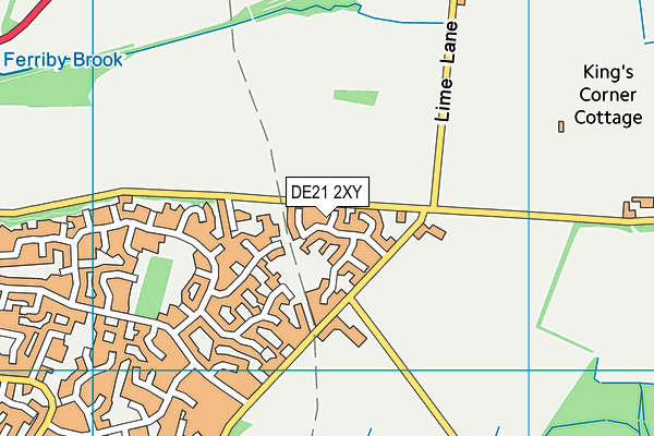 DE21 2XY map - OS VectorMap District (Ordnance Survey)