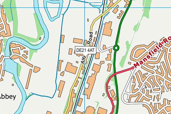 DE21 4AT map - OS VectorMap District (Ordnance Survey)
