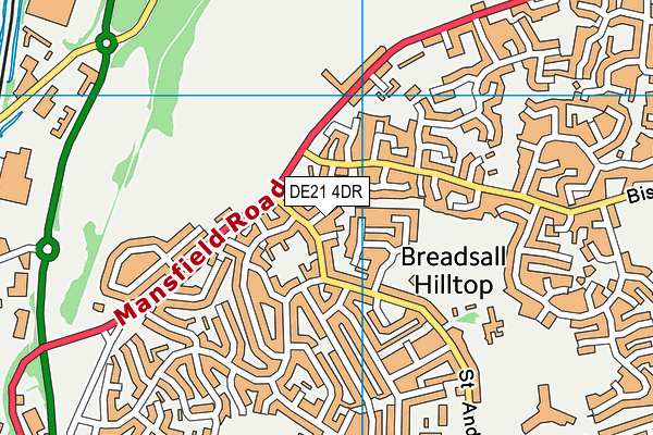 DE21 4DR map - OS VectorMap District (Ordnance Survey)