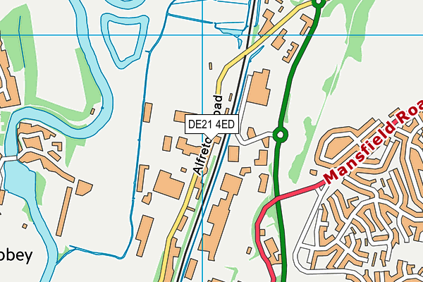 DE21 4ED map - OS VectorMap District (Ordnance Survey)