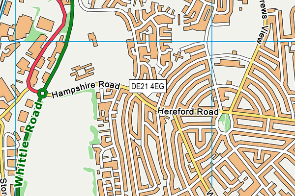 DE21 4EG map - OS VectorMap District (Ordnance Survey)