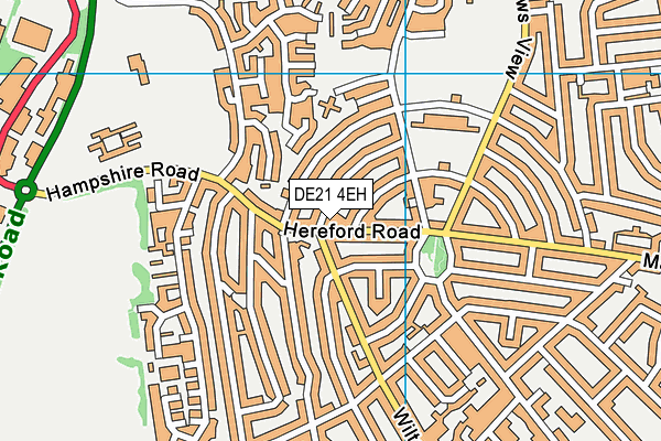 DE21 4EH map - OS VectorMap District (Ordnance Survey)