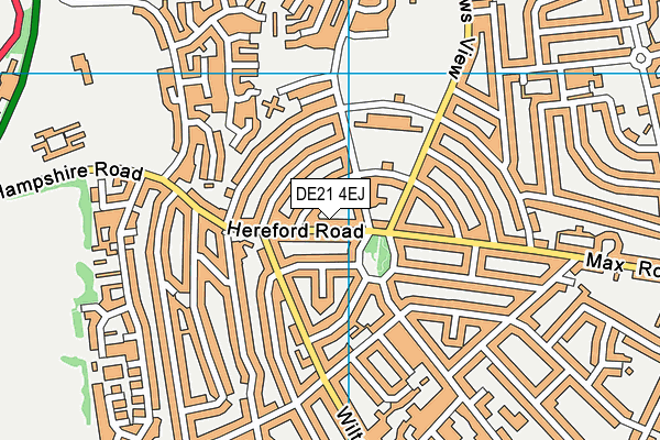 DE21 4EJ map - OS VectorMap District (Ordnance Survey)