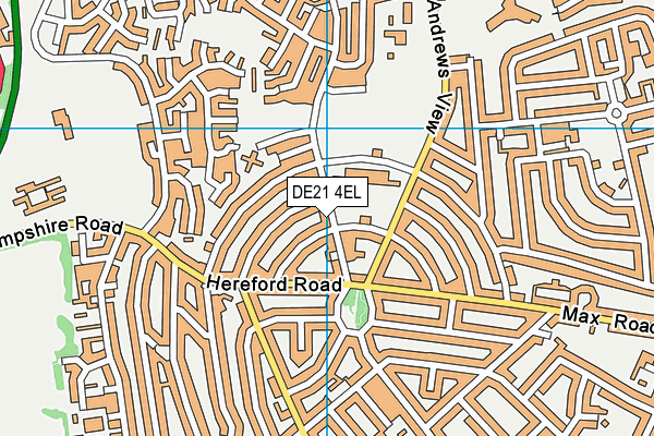 DE21 4EL map - OS VectorMap District (Ordnance Survey)