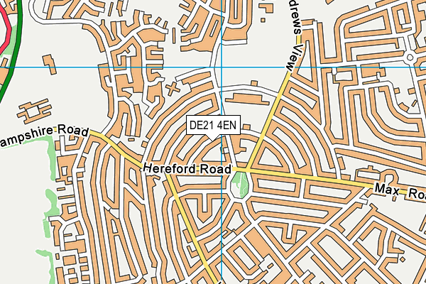 DE21 4EN map - OS VectorMap District (Ordnance Survey)