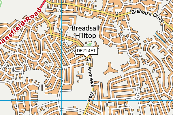 Breadsall Hill Top Primary School map (DE21 4ET) - OS VectorMap District (Ordnance Survey)