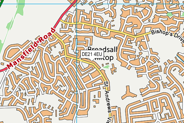 DE21 4EU map - OS VectorMap District (Ordnance Survey)