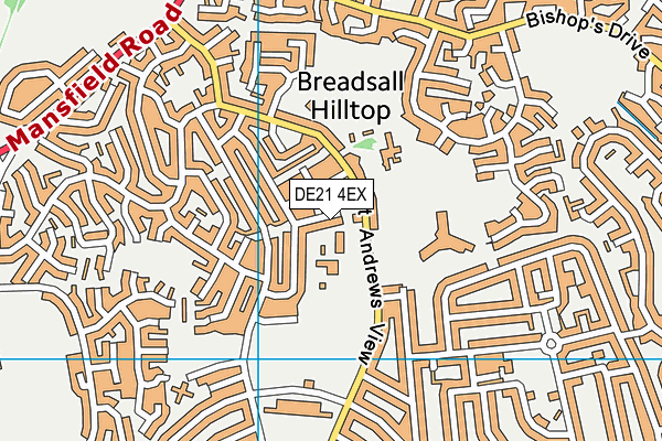 DE21 4EX map - OS VectorMap District (Ordnance Survey)