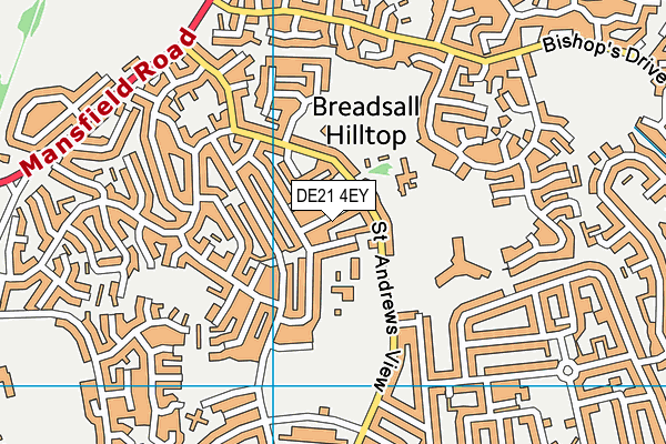 DE21 4EY map - OS VectorMap District (Ordnance Survey)