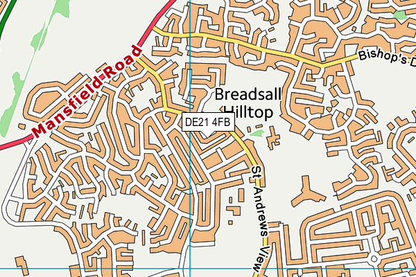 DE21 4FB map - OS VectorMap District (Ordnance Survey)