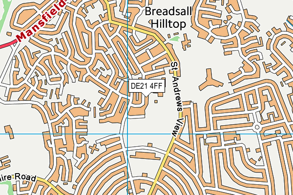 DE21 4FF map - OS VectorMap District (Ordnance Survey)