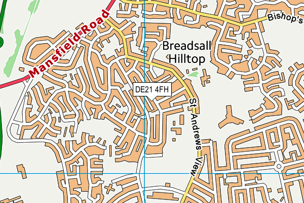 DE21 4FH map - OS VectorMap District (Ordnance Survey)