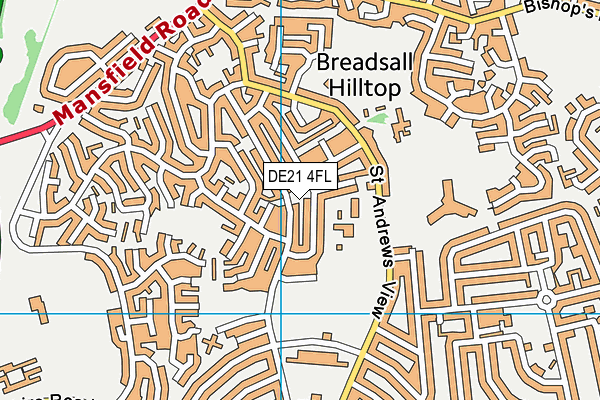 DE21 4FL map - OS VectorMap District (Ordnance Survey)