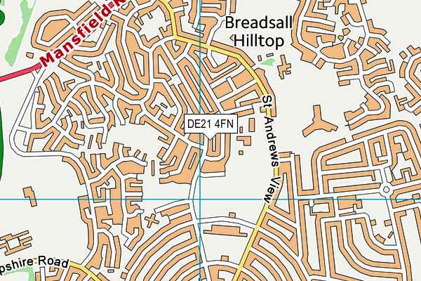 DE21 4FN map - OS VectorMap District (Ordnance Survey)