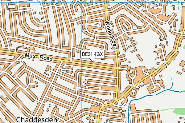 DE21 4GX map - OS VectorMap District (Ordnance Survey)
