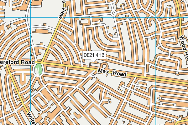 DE21 4HB map - OS VectorMap District (Ordnance Survey)