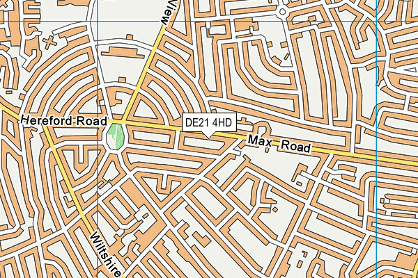 DE21 4HD map - OS VectorMap District (Ordnance Survey)