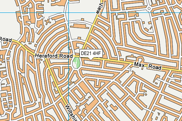 DE21 4HF map - OS VectorMap District (Ordnance Survey)